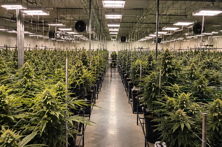 Indoor cultivation rows